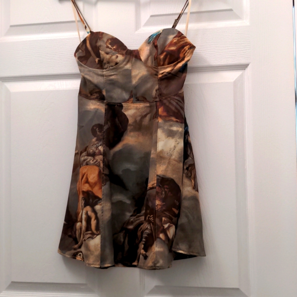 UO Renaissance Print Corset Dress